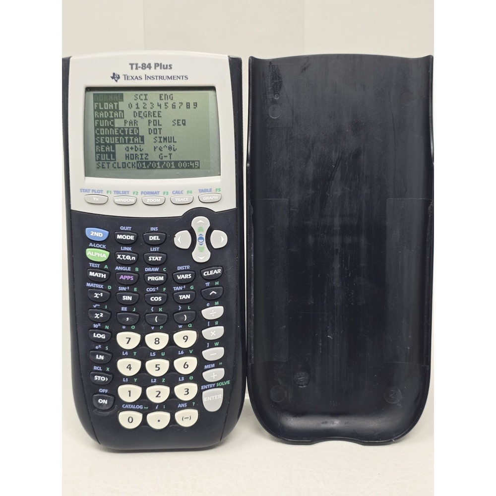 Texas Instruments TI-84 Plus Black Graphing Calculator Tested Works Used